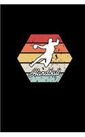 Handball: A5 Notizbuch Liniert Für Handballer - Vintage Retro Handball Tagebuch & Journal Planer - Handballspieler & Handballspielerinnen Geschenk