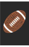 Football Notebook - Vintage Words Football Football Player Gift - Football Journal