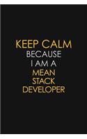 Keep Calm Because I Am A Mean Stack Developer