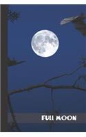 Full Moon: small lined Bat Notebook / Travel Journal to write in (6'' x 9'') 120 pages