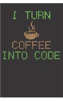 Notebook: Coffee Lover Computer Coding Caffeine Vintage Gift Dot Grid 6x9 120 Pages