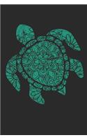 Sea Turtle Mandala Notebook: Small Lined Journal