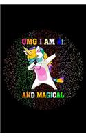 Omg I am 9! And Magical: Unicorn Journal: For Girls And Boys / 100 Pages to Write In / 9th Birthday Diary / 6x9 Composition, Sketch, Work & Hand Book / For Creative Journali