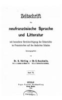 Zeitschrift für französische sprache und literatur