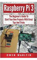 Raspberry Pi 3: The Beginner's Guide to Start Your Own Projects with Great Tips