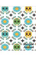 Dot Grid Notebook Day of the Dead Pattern