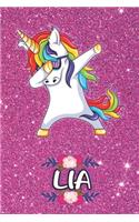 Lia - Dabbing Unicorn Notebook