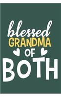 Blessed Grandma Of Both: Blank Lined Notebook: Grandparent Gift Journal Keepsake 6x9 - 110 Blank Pages - Plain White Paper - Soft Cover Book