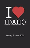 I love Idaho: I love Idaho weekly planner 2020 day planner 2020 53 pages 6x9 inches ca. DIN A5