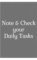 Note & Check your Daily Tasks: 6x9 Notebook for noting tasks and check finished ones on daily bases (taskbook to write down goals of the day)
