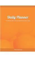 Daily Planner: Orange Daily Planner & Tracker With To Do List, Notes, Meal Plan, Water Tracker And Appointments For 6 Months (Sunny Orange)