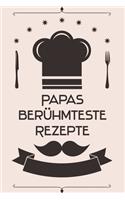 Papas berühmteste Rezepte: Kochbuch Rezepte-Buch liniert DinA 5, um eigene Rezepte und Lieblings-Gerichte zu notieren für Köchinnen und Köche