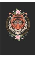 Tiger With Flowers