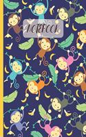 Notebook: Hanging Monkeys Cartoon & Bananas (Volume 2) - Lined Notebook, Diary, Track, Log & Journal - Cute Gift Idea for Boys Girls Teens Men Women (8"x10" 1