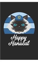 Hannukah Journal: Happy Hanucat - Funny Hanukkah Gifts - Happy Hanucat Diary: Medium College-Ruled Journey Diary, 110 page, Lined, 6x9 (15.2 x 22.9 cm)