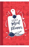 Weekly Meal Planner: 52 Week Food Journal; Planning Pages With Shopping Lists; Cute Cooking Art