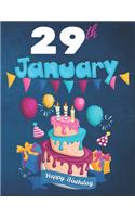 29th January Happy Birthday Notebook Journal: Creative And Funny Happy Birthday Unicorn Journal Notebook For Kids