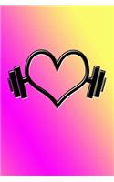 Heart Weights: Great Journal with Heart on Weights