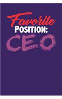Favorite Position: CEO: Dark Purple, Red & Purple Design, Blank College Ruled Line Paper Journal Notebook for Ladies and Guys. (Valentines and Sweetest Day 6 x 9 inch 
