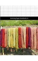 Knitting Paper Notebook 2: 3: Charting Patterns on Specialized Graph Paper for Knitters - Hanging Yarn Cover