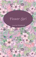 Flower Girl Journal Notebook: Lavender Floral - Beautiful Purse-Sized Blank Lined Journal or Keepsake Diary for Bridal Wedding Party Planning, Preparation, Ideas, Notes, and to D