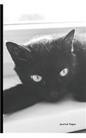 Journal Pages - Ebony Cat (Bullet Journal): 6" X 9," Dotted Grid, Dot Matrix Bullet Journal Notebook-Essential for Notes, Sketches & Writing - 100 Pages (Durable Cover)
