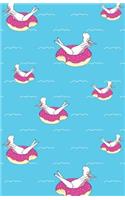 Journal Notebook Unicorns Floating In Doughnuts