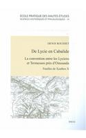 De Lycie En Cabalide: La Convention Entre les Lyciens Et Termessos Pres d'Oinoanda