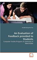 Evaluation of Feedback provided to Students