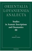Studies in Aramaic Inscriptions and Onomastics III