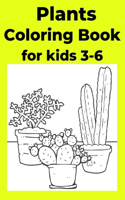 Plants Coloring Book for kids 3-6