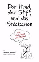 Hund, der Stift, und das Stöckchen