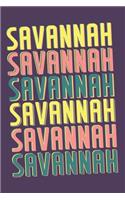 Savannah Notebook: Lined Notebook - Vintage Typography of Savannah City - Great For Writing Notes From Your Travels or as a Gift for Someone Who Loves or Lives in Sava