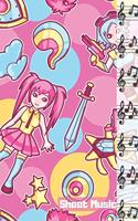 Blank Sheet Music Notebook Anime-Manga Themed 100 Pages Of Manuscript Paper