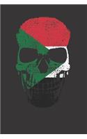 Sudan Flag Halloween Skull Notebook Journal