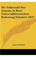 Die Volkertafel Der Genesis, In Ihrer Universalhistorischen Bedeutung Erlautert (1837)