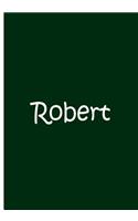 Robert - Green Personalized Journal / Notebook / Blank Lined Pages / Soft Matte