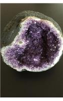 Purple Amethyst Geode Gemstone Journal: 150 Page Lined Notebook/Diary