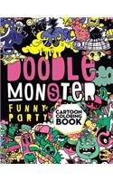 Doodle Monster Funny Party Cartoon Coloring Book