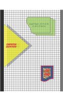 Graph Paper Notebook 8.5 x 11 IN, 21.59 x 27.94 cm: 1/4 inch thin = 0.25" squares perfect binding, non-perforated, Double-sided Composition Graph Paper, Coordinate Paper, Grid Paper, or Squared Paper (2 Graph Paper Notebook 8.5 X 11 in)
