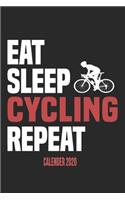 Eat Sleep Cycling Repeat Calender 2020