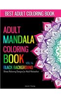 Adult Mandala Coloring Book Black Background