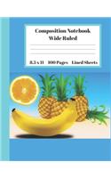 Composition Notebook Wide Ruled Lined Sheets