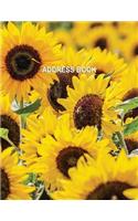 Low Vision Large Print Address Book With Sunflower Cover