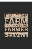 It Isn't The Farm That Makes The Farmer: Blank Lined Notebook (6" x 9" - 120 pages) Farmers Notebook for Daily Journal, Diary, and Gift