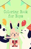 Coloring Book for Boys: Christmas gifts with pictures of cute animals