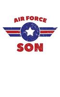 Air Force Son: Blank Lined Journal Notebook Diary Gift For Girls Boys Students And Teachers