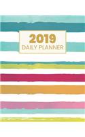 2019 Daily Planner: January to December Agenda Monthly Calendar V2