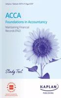 MAINTAINING FINANCIAL RECORDS (MA2) - STUDY TEXT