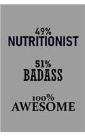 49% Nutritionist 51% Badass 100% Awesome
